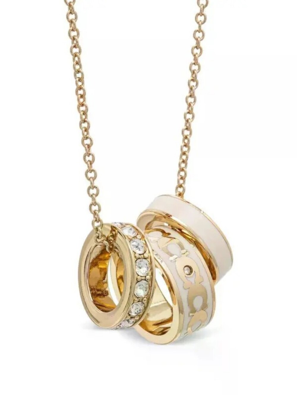 Coach Signature Enamel Rondell Necklace